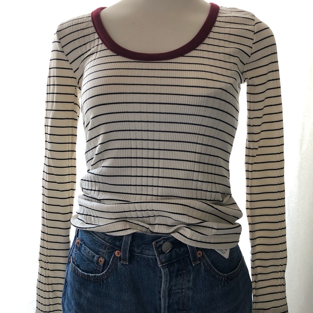 Joie Ribbed long sleeve top